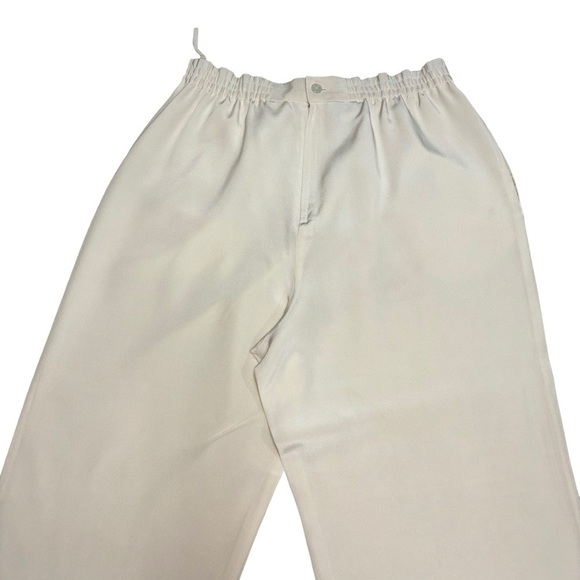 Francesca of Damon Women's Size 12 Vintage Wide Legged Pants 100% Silk High Rise - Picture 4 of 5